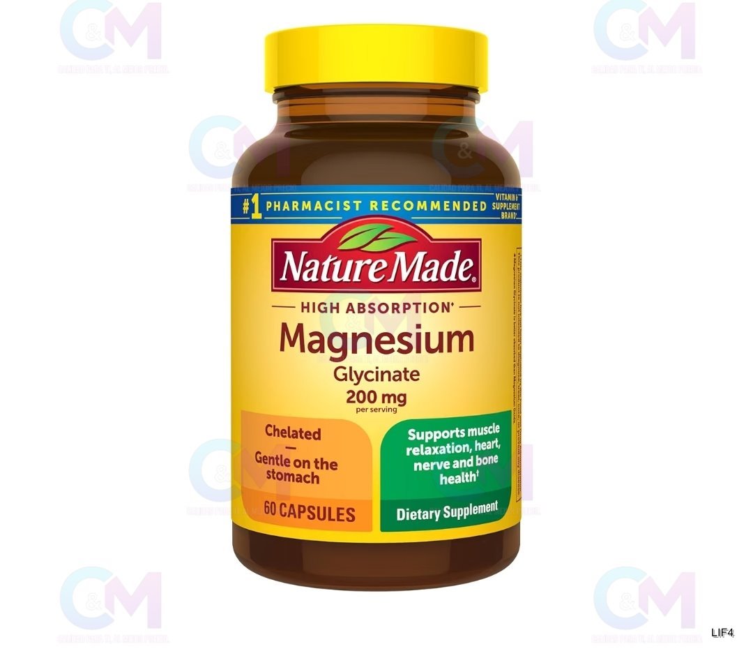 MAGNESIUM CLYCINATE  MARCA NATURE 60 TABLETAS